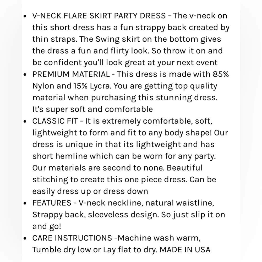 Cheryl Creations Spaghetti Strap, V-Neck, Flare Skirt Party Dress, Sz Juniors M - Picture 9 of 10